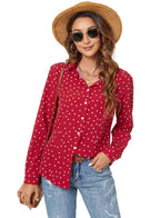 Women's Long Sleeve Button Down Shirt – Stretch Wrinkle-Resistant Work Blouse